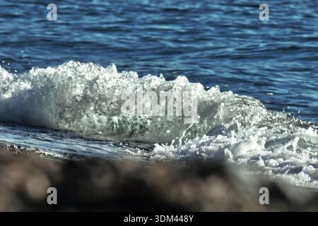The Ligurian sea on an October morning in Celle Ligure. Stock Photo