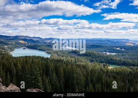 View of the forest and lakes in Grand Mesa Stock Photo