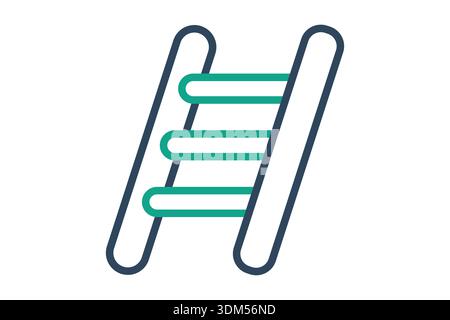 Ladder icon. line icon style. work safety elements vector illustration Stock Vector