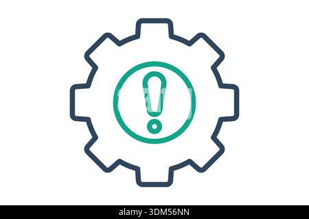 Risk management icon. line icon style. icon related to warning. work safety elements vector illustration Stock Vector