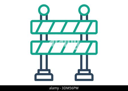 Barrier icon. line icon style. icon related to warning. work safety elements vector illustration Stock Vector