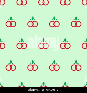 Cherry Simple Seamless Pattern Design Stock Vector