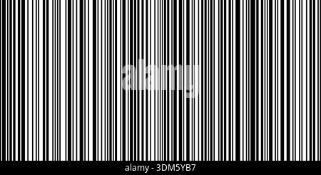 Barcode pattern with irregular vertical lines and glitch effect creates abstract striped design Stock Vector