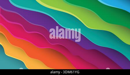 Abstract colorful gradient waves background stock illustration Stock Vector