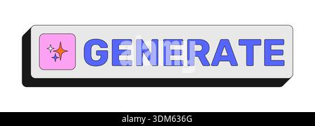 Generate rectangular UI web button Stock Vector