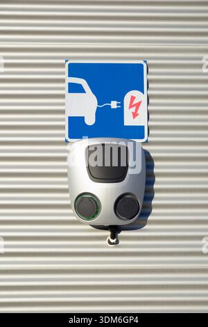 Modern and high technology of transportation electric vehicle charging (Ev) station Stock Photo