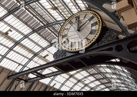 Clock on Kings Cross Platform 8 Stock Photo