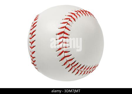 White ball used to play baseball isolated on white background Stock Photo