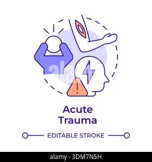 Acute trauma multi color concept icon Stock Vector