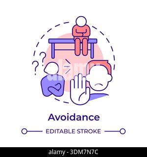 Avoidance multi color concept icon Stock Vector