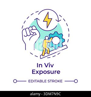 In viv exposure multi color concept icon Stock Vector
