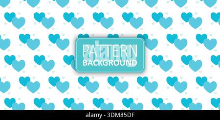 Seamless heart pattern background with repeating love symbols Stock Vector