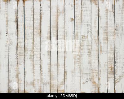 Whitewashed wooden plank wall texture background with vertical weathered boards, Stock Photo