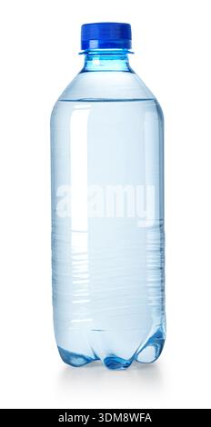 Clear plastic bottle containing fresh liquid water, providing hydration for health Stock Photo