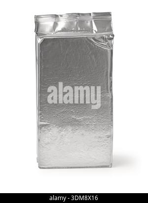 Blank shiny metallic pouch for product branding and packaging design Stock Photo