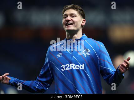 Rangers' Ryan Naderi ahead of the William Hill Premiership match at ...