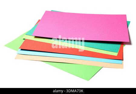 Colorful sheets of paper on white background Stock Photo