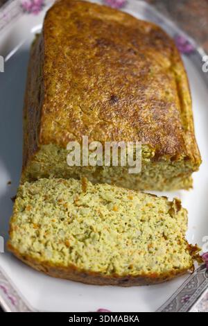Savory Carrot Pudding – Gourmet Starter Dish Stock Photo