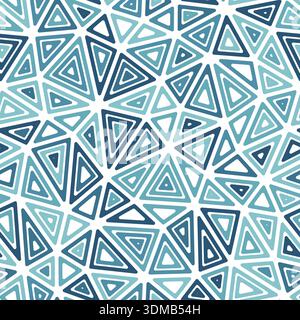 Abstract template background. Multiple repeated inner triangles. Medium triangle size. Mono-tone colored style. Seamless pattern. Stock Vector