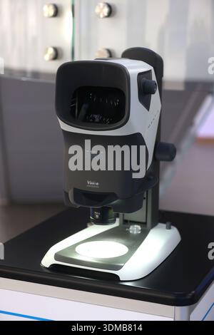 Set of photography from Vision Engineering in Surrey, specialising in designing and manufacturing high-quality microscopes and digital instruments. Stock Photo