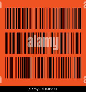 Barcode barcode identification number product scanning . Vertical stripes resembling. Code stripes sticker. Barcode labels, customers qr code Stock Vector