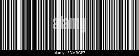 Black and white barcode strips pattern form abstract linear vector background Stock Vector