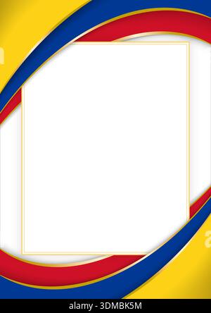 Vertical frame and border with colors of Colombia flag, template ...