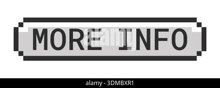 Get started monochrome pixel art button Stock Vector
