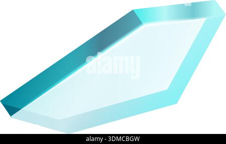 A blue square with a white background Stock Vector