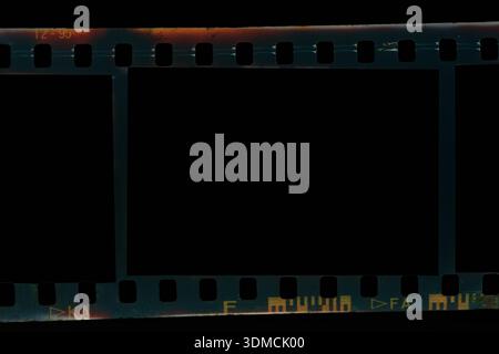 Blank Vintage Film Strip Horizontal Background Stock Photo