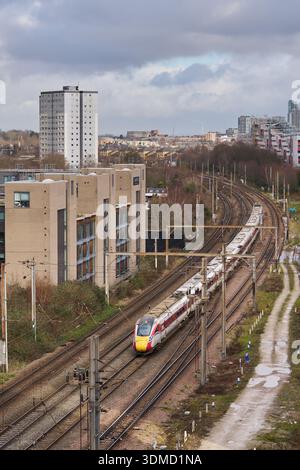 London North Eastern Railway Train Stock Photo