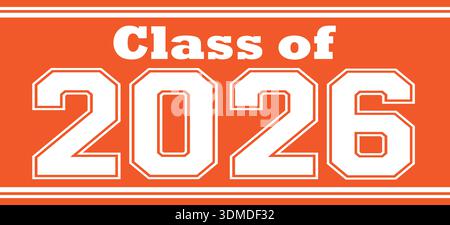 class of 2026 orange graduation Cap Stock Photo - Alamy