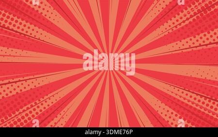 Red and orange background from comics. Stock Vector