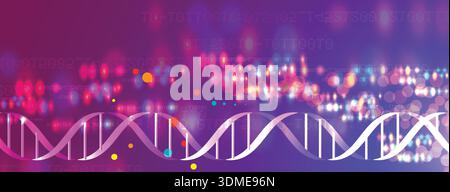 Modern dna design, neural pathways, molecular strands Stock Vector