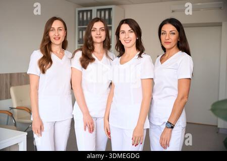 Medical center team doctors and nurses Stock Photo