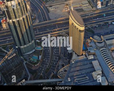 Daytime view from the Burj Khalifa, Dubai, Dubai Emirate, United Arab Emirates Stock Photo