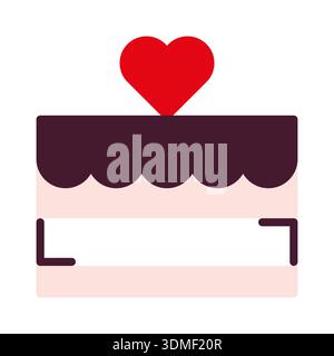 Geometric Valentine's Day icon. Love symbol. Vector illustration, flat design Stock Vector