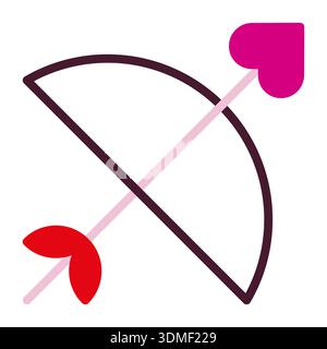 Geometric Valentine's Day icon. Love symbol. Vector illustration, flat design Stock Vector