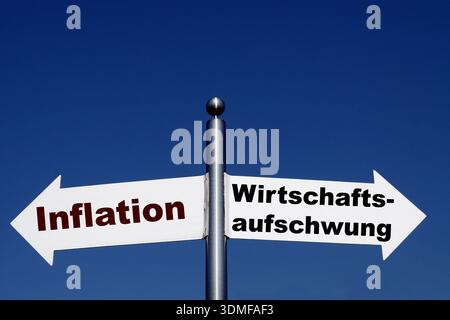 Inflation or economic upturn Stock Photo