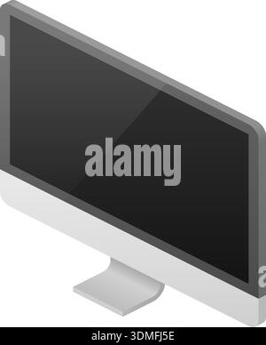 Monitor isometric icon. Computer display empty screen Stock Vector