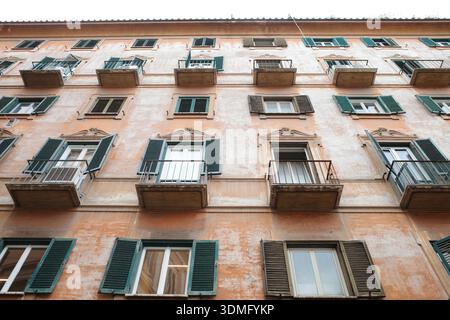 Random vintage apartment in Rome, Italy. Stock Photo