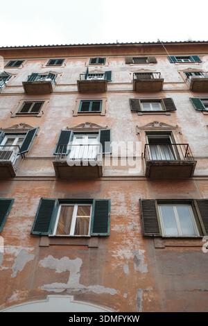 Random vintage apartment in Rome, Italy. Stock Photo