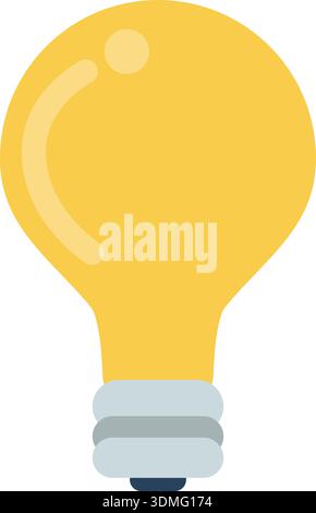 Lightbulb color icon. Idea symbol. Creative inspiration Stock Vector