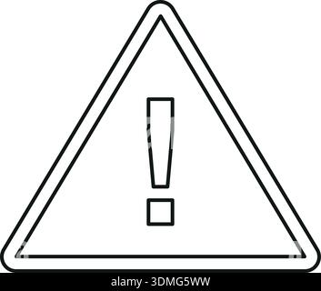 Attention line icon. Exclamation point in triangle sign Stock Vector