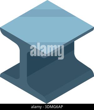 Metal casting isometric icon. Metalwork color element Stock Vector