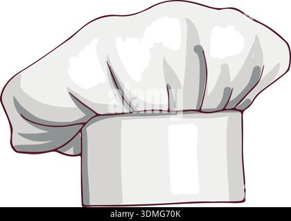 Chef hat icon. White textile cooking cap Stock Vector