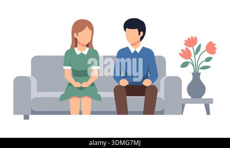 Flat vector design young character Stock Vector