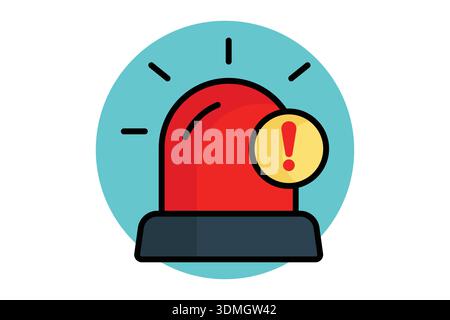 Emergency icon. colored icon style. icon related to warning. work safety elements vector illustration Stock Vector