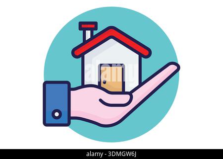 Buyer icon. Line icon style. Icon related to real estate. Residential elements vector illustration Stock Vector