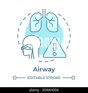 Airway soft blue concept icon Stock Vector